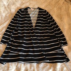 Lularoe Caroline black and white stripe